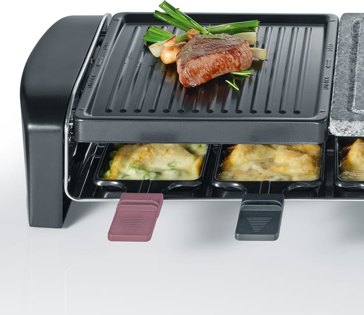 Severin RG 9645 raclette kombi basic 8 pannor, Svart Severin