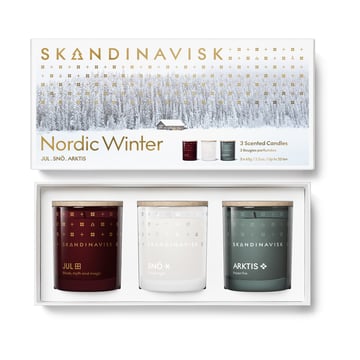 Skandinavisk Nordic Winter doftljus gåvoset 3 delar 65 g