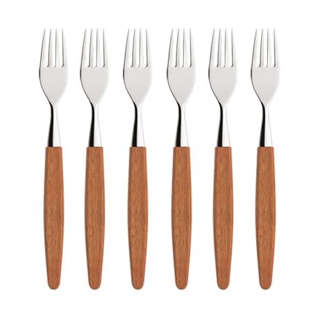 Skaugum gaffel 6-pack Ecco Teak - undefined - Skaugum of Norway