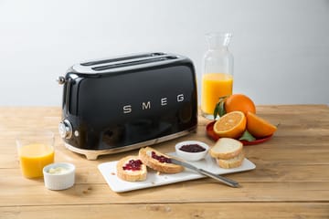 Smeg 50's Style brödrost 4x2 skivor - Svart - Smeg