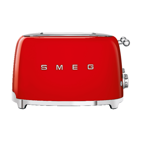 Smeg 50's Style brödrost 4x4 skivor, Röd Smeg