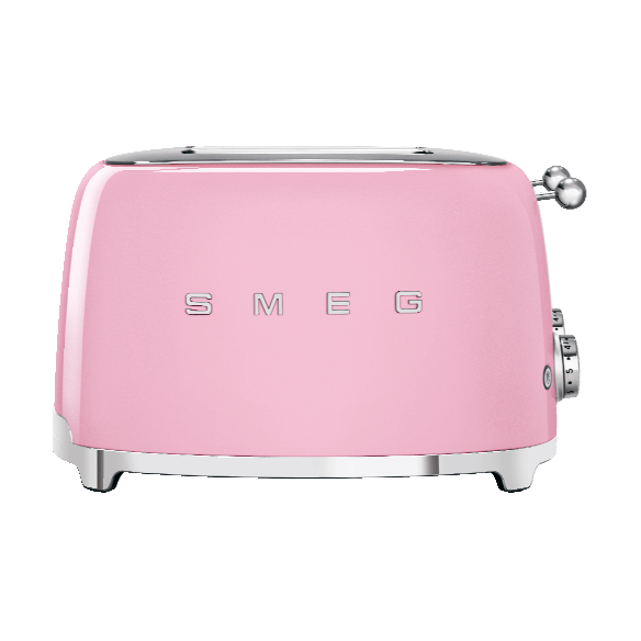 Smeg 50's Style brödrost 4x4 skivor, Rosa Smeg