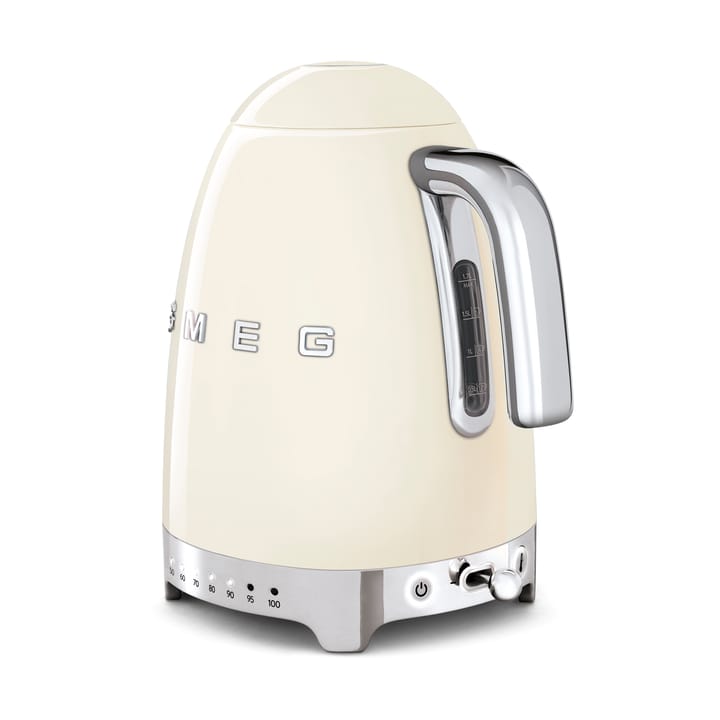 Smeg 50's Style vattenkokare med variabel temperatur 1,7 L, Créme vit Smeg