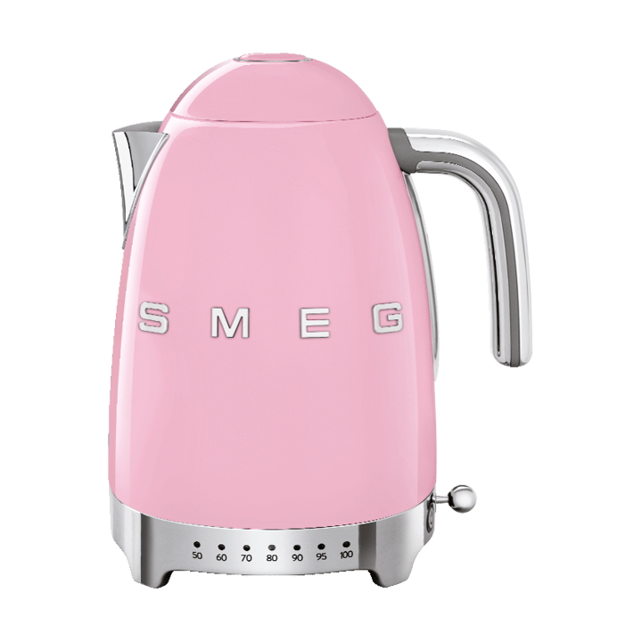 Smeg 50's Style vattenkokare med variabel temperatur 1,7 L, Rosa Smeg