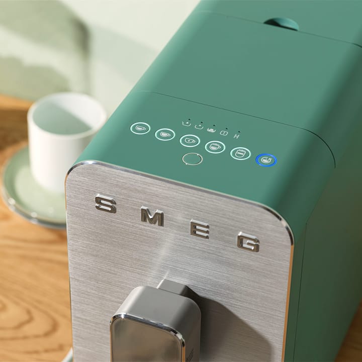 Smeg espressomaskin med behållare automatisk, Emerald Smeg