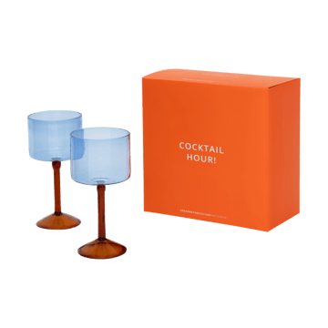 Urban Nature Culture gåvoset gin-tonicglas 2-pack - Blue - URBAN NATURE CULTURE