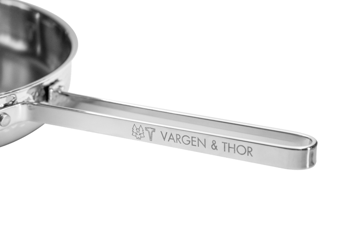 Modell M1 hamrad traktörpanna Ø28 cm, Krom med lock Vargen & Thor