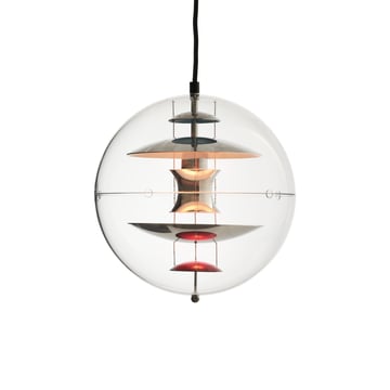 Verpan VP Globe taklampa Ø28cm Chrome-red-blue