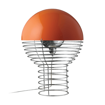 Verpan Wire bordslampa Ø40 cm Chrome-orange