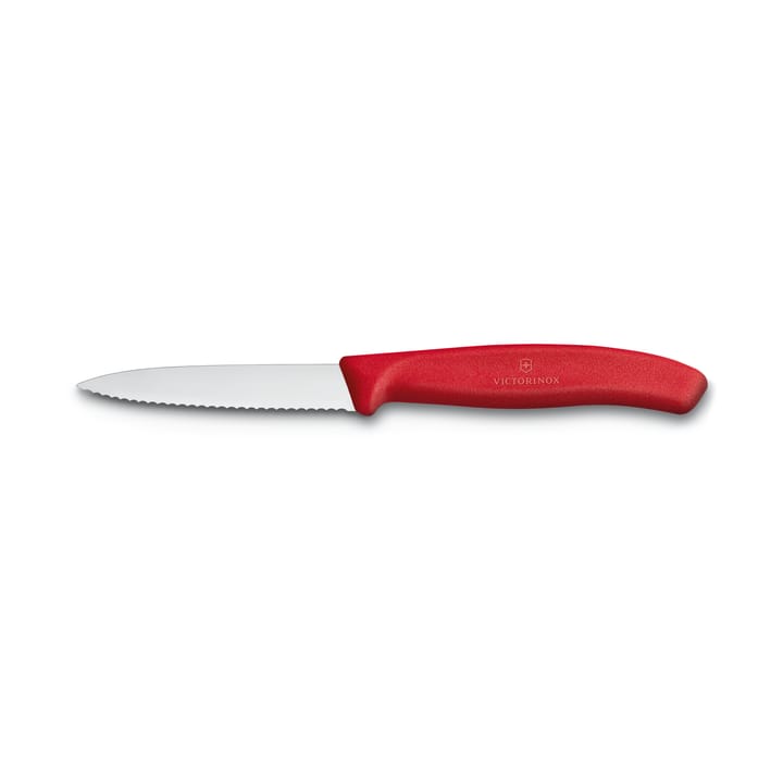 Victorinox grönsak- & skalkniv vågig 8 cm - Röd - Victorinox