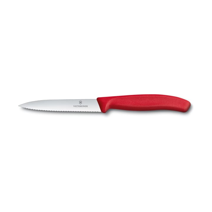 Victorinox grönsak- & skalkniv vågtandad10 cm - Röd - Victorinox