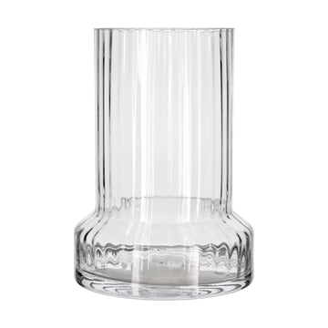 Villa Collection Hvils glasvas räfflad Ø21 cm Clear