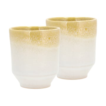 Villa Collection Styles mugg 18 cl 2-pack Yellow-cream white