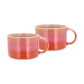 Villa Collection Styles mugg med öra 16 cl 2-pack Lila-orange