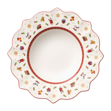 Villeroy & Boch Toy’s Delight djup tallrik Ø26 cm Vit-röd