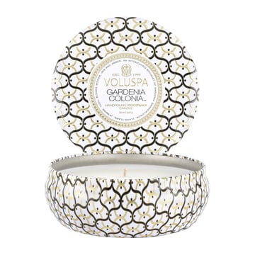 Voluspa Maison Blanc 3-wick Tin doftljus 40 timmar Gardenia Colonia