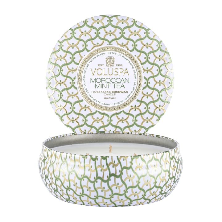 Maison Blanc 3-wick Tin doftljus 40 timmar, Moroccan Mint Tea Voluspa