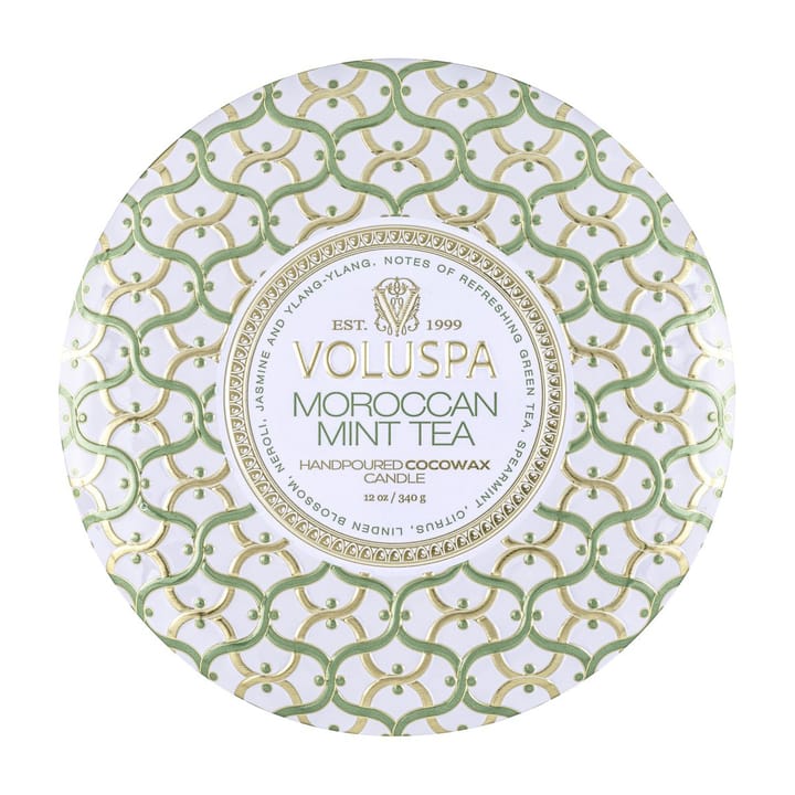 Maison Blanc 3-wick Tin doftljus 40 timmar, Moroccan Mint Tea Voluspa