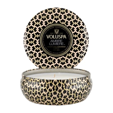 Voluspa Maison Noir 3-wick Tin doftljus 40 timmar Ambre Lumiere