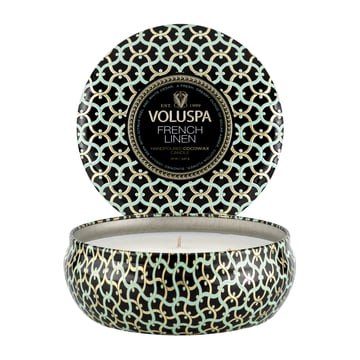 Voluspa Maison Noir 3-wick Tin doftljus 40 timmar French Linen