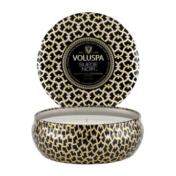 Voluspa Maison Noir 3-wick Tin doftljus 40 timmar Suede Noir