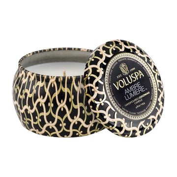 Voluspa Maison Noir Mini Tin doftljus 25 timmar Ambre Lumiere