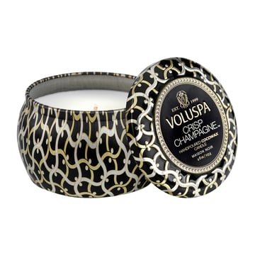 Voluspa Maison Noir Mini Tin doftljus 25 timmar Crisp Champagne