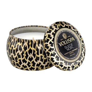 Voluspa Maison Noir Mini Tin doftljus 25 timmar Suede Noir